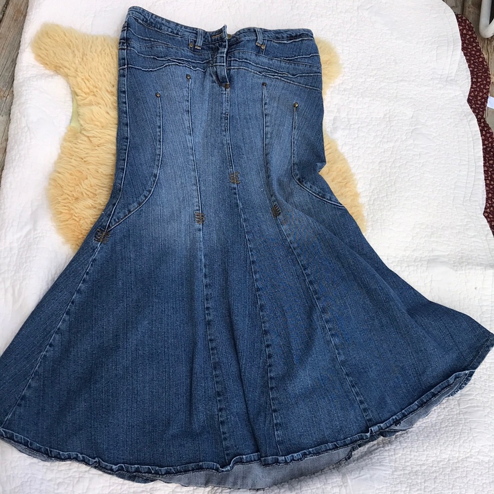 Bisou Bisou jean mermaid skirt